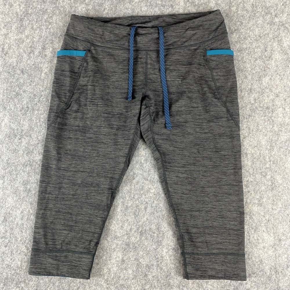 Patagonia Diversifly Capri Leggings 19" Pockets Heather Gray Womens S Small